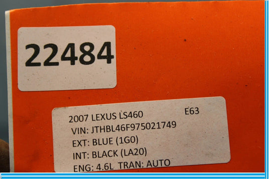 07-10 Lexus LS460 4.6L V8 1URFSE Engine Motor Assembly 1900038200 163K MILES OEM