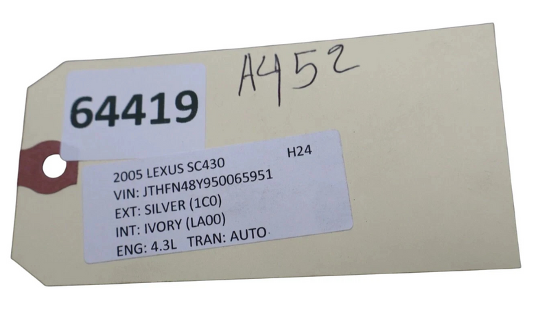 Load image into Gallery viewer, 02-05 Lexus Z40 SC430 Right Passenger Side Windshield Sun Visor Shade Oem
