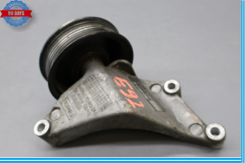 Load image into Gallery viewer, 10-19 Jaguar XJ XF XK S/C Engine Lower Belt Idler Pulley Bracket w/ Pulley Oem
