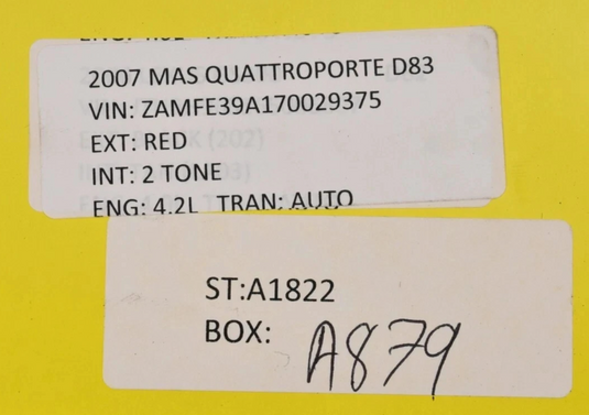 03-08 Maserati Quattroporte Rear Left Driver Suspension Height Level Sensor Oem