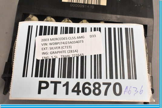00-09 Mercedes CL500 SL500 W215 R230 Front Right Seat Valve Control Block Oem