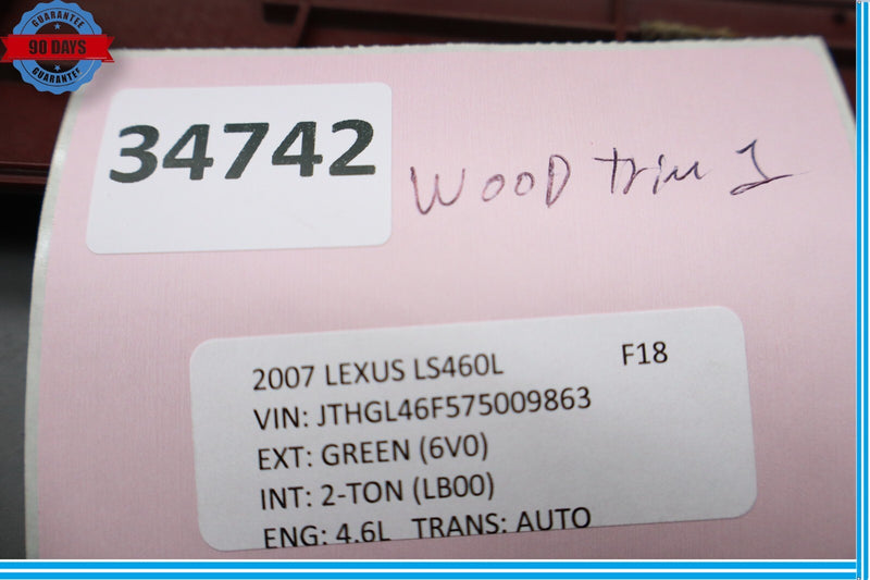 Load image into Gallery viewer, 07-17 Lexus LS460L Rear Left Driver Door Interior Cover Trim Panel Molding Oem
