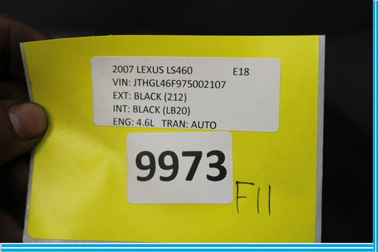 07-12 Lexus LS460 Rear Right Passenger Side Fender Liner Splash Guard OEM
