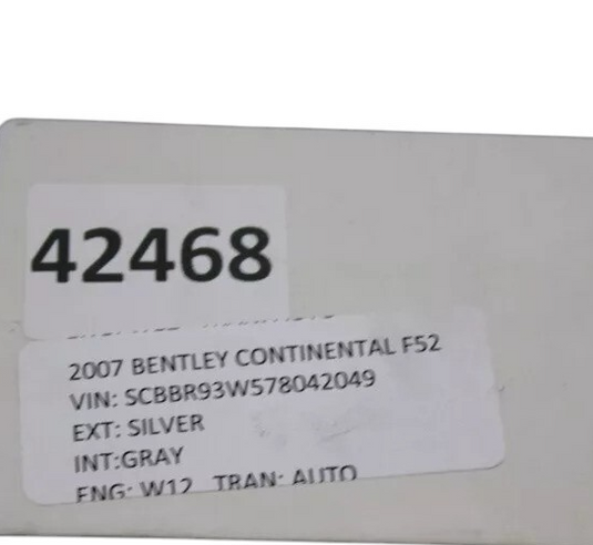 03-11 Bentley Continental GT GTC Power Steering Rack & Pinion Bar 3W1422062B OEM