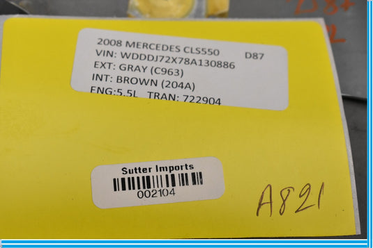 06-11 Mercedes W219 CLS550 CLS63 Rear Left Side Door Panel Edge Trim Cover Oem