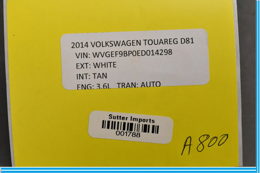 11-18 Volkswagen VW Touareg Rear Right Passenger Side Control Module Unit Oem