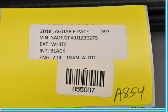 18 - 20 Jaguar E-Pace Rear Right Door Window Inner Weatherstrip Seal Oem