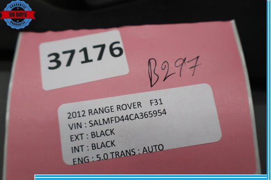 07-12 Land Rover Range Rover Front Left Driver Side Seat Inner Cover Black Oem