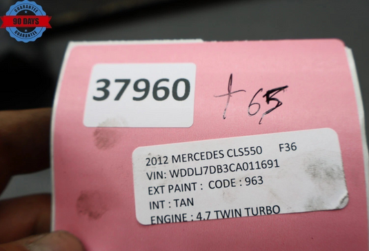 12-18 Mercedes CLS550 Lower Radiator Air Duct Segment Baffle 2185000900 Oem