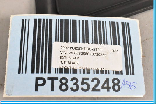 05-12 Porsche Boxster Cayman 911 987 Under Hood Storage Compartment Cover Oem