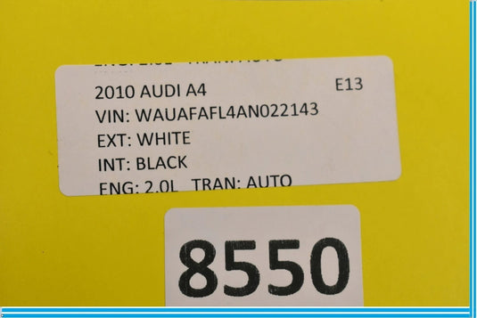 09-12 Audi A4 Rear Right Passenger Side Upper Seat Cover Cushion 8K0963557R OEM