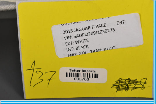 18-20 Jaguar E-Pace Front Right Passenger Side A Pillar Cover Panel Trim Oem