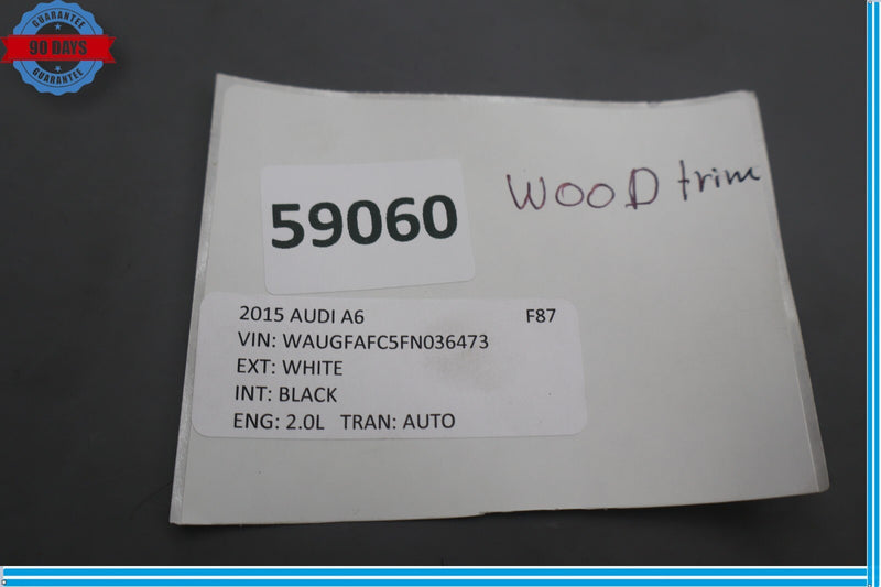 Load image into Gallery viewer, 12-18 Audi A7 Quattro Front Right Passenger Side Wood Cover Trim Molding Oem
