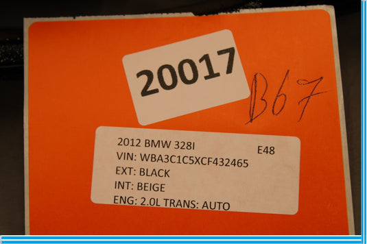 12-18 BMW 320i 328i F30 Rear Right Side Exterior Door Panel Handle Oem