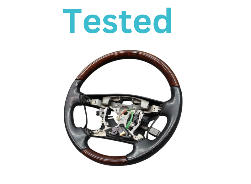 Load image into Gallery viewer, 07-12 Lexus LS460 Front Wood &amp; Leather Steering Wheel Cruise Controls Oem
