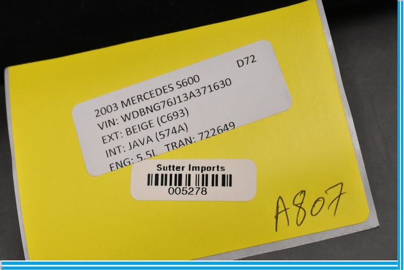 Load image into Gallery viewer, 00-06 Mercedes S500 S600 Front Right Seat Trim Storage Frame A2209182630 Oem
