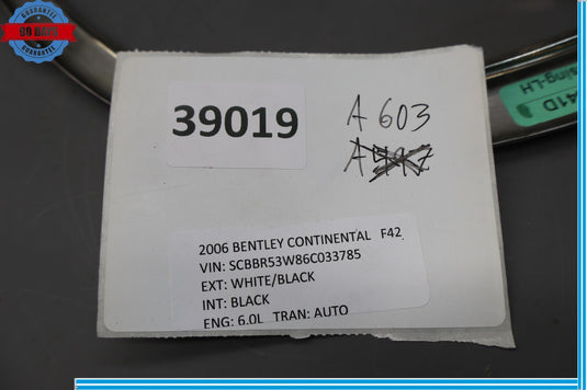 03-12 Bentley Continental Flying Spur Rear Left Quarter Window Molding Trim Oem