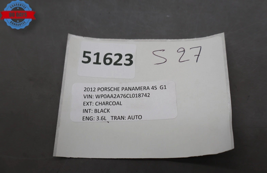 10-16 Porsche Panamera 970 Front Right Side Interior Door Panel Cover black Oem