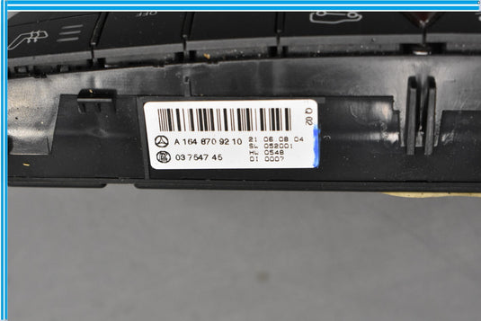 06-12 Mercedes W164 GL500 GL550 GL450 Hazard Control Switch Panel Oem