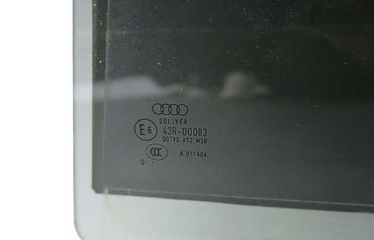 11-18 Audi A8 A8L Quattro Rear Left Driver Side Door Window Auto Glass Black Oem