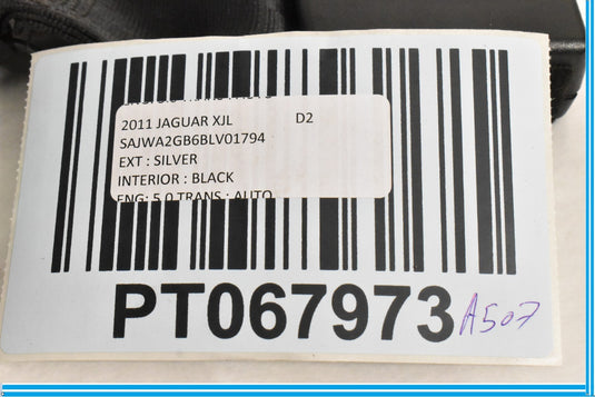 10-19 Jaguar XJ XJL X351 Rear Center Seat Belt Buckle Black AW9360045AB Oem