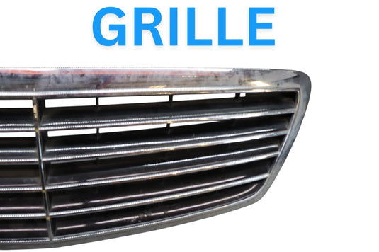 03-06 Mercedes W220 S430 S500 S55 Front Radiator Hood Center Grill Grille Oem