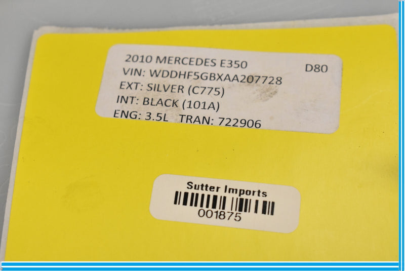 Load image into Gallery viewer, 08-14 Mercedes E350 E550 Front Left Driver Side Seat Back Cover Panel Oem
