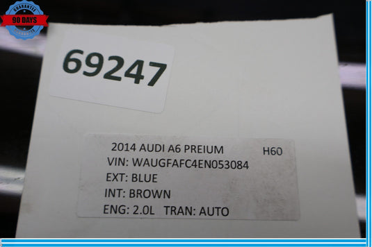 12-18 Audi A6 A6 Quattro Rear Right Passenger Side Door Window Auto Glass Oem