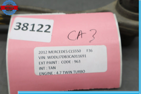 08-17 Mercedes CLS550 E350 E550 Rear Right Side Lower Suspension Control Arm Oem
