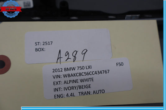 09-17 BMW 750Li 750Li xDrive Front Left Side Dash Light Switch Wood Trim Oem