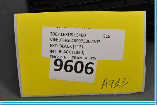 07-09 Lexus LS460 Dash Instrument Panel Coin Storage Compartment Tray Oem