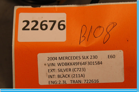 97-04 Mercedes R170 SLK230 SLK320 Right Side Seatbelt Seat Belt Buckle Oem
