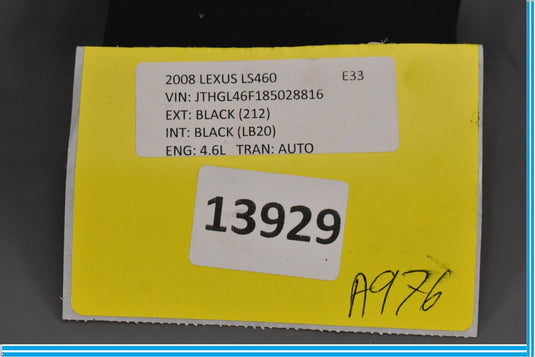 07-09 Lexus LS460 Rear Left Side Seat Mounted Position Control Module Oem