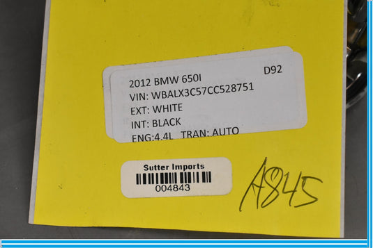 12-18 BMW 650i 640i F12 Rear Trunk Lid Release Switch Emblem Logo Bottom Oem