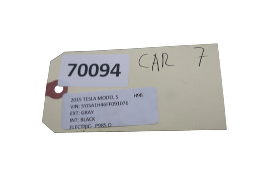 12-16 Tesla Model S Center Console Armrest Storage & Carrier Assy 100536400E OEM