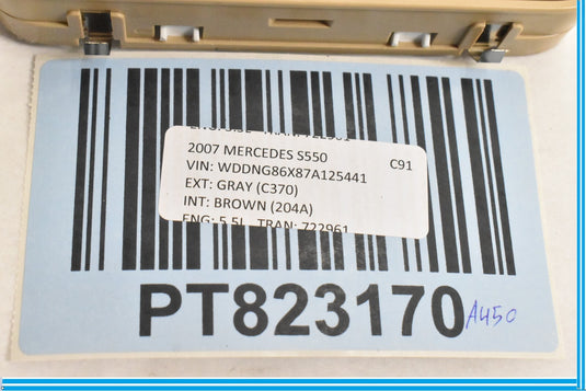 10-13 Mercedes W221 S450 S550 Rear Overhead Vanity Mirror Brown 2218101817 OEM