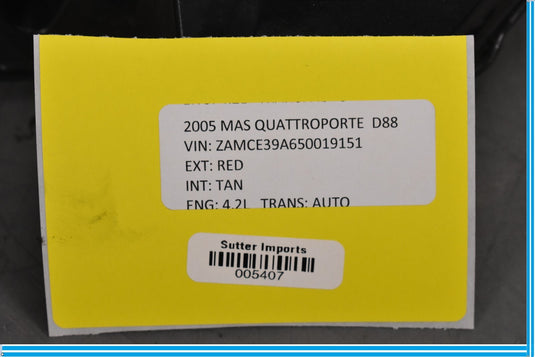 03-12 Maserati Quattroporte Sub Box and Woofer Speaker Audio Bose Oem
