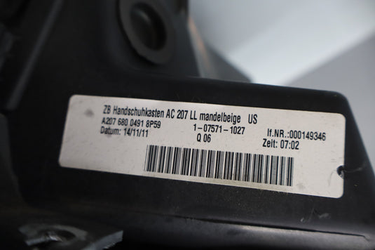 10-13 Mercedes E350 E550 Coupe Dashboard Glove Box Compartment 2076800491 Oem