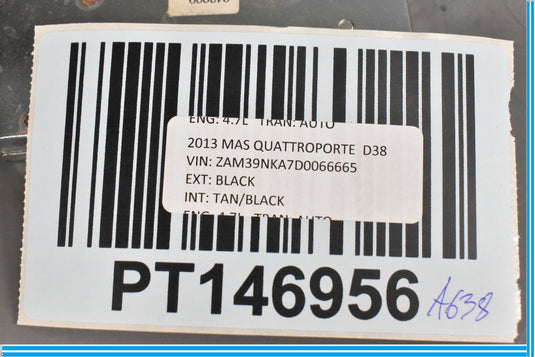 09-13 Maserati Quattroporte M139 Rear Left Antenna AM/FM Amplifier Module Oem