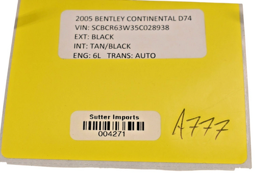 03-12 Bentley Continental GTC GT Front Grille Badge Emblem 3W0853621A OEM