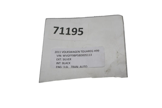11-17 Volkswagen Touareg Rear Right Passenger Side Door Window Auto Glass OEM