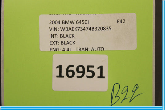04-10 BMW 645Ci 650i Turn Signal Indicator Switch Steering Column Stalk Oem