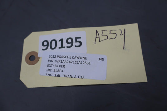 11-14 Porsche Cayenne 958 Front Interior Rear View Mirror Cover Black Oem