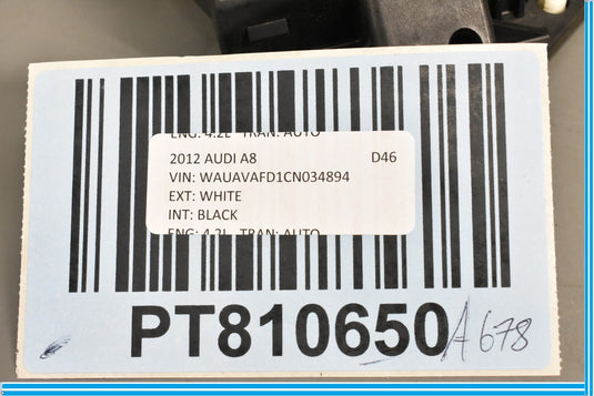 11-18 Audi A8 Quattro Front Right Driver Side Exterior Door Handle 4H0837886 Oem