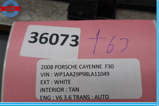 03-10 Porsche Cayenne Rear Left Trunk Cargo Carpet Cover Trim Panel Black Oem