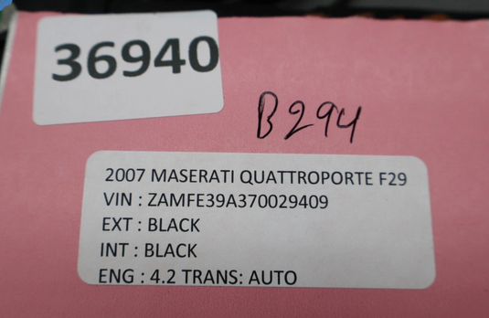 03-13 Maserati Quattroporte M139 Front Right Side Seat Belt Buckle 67672600 Oem