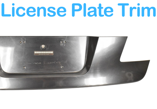 09-15 BMW 750i 740Li 750Li Trunk Lid License Plate Trim Cover Panel Black Oem