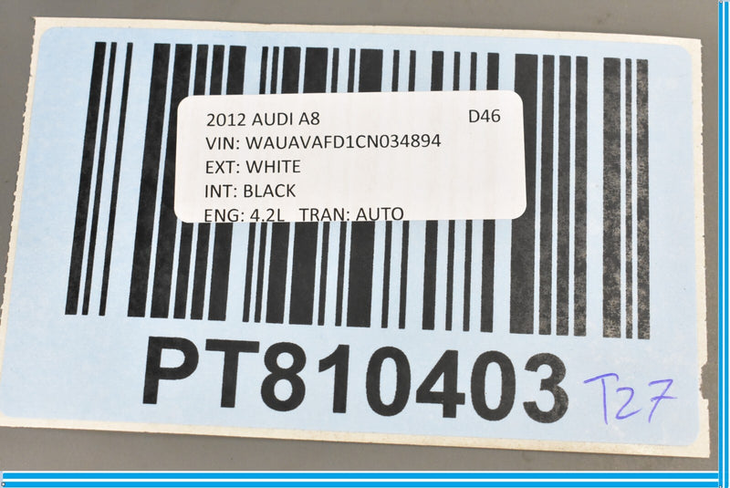 Load image into Gallery viewer, 11-14 Audi A8 Left Driver Side Door Sill Scuff Plate Trim Cover Panel Oem
