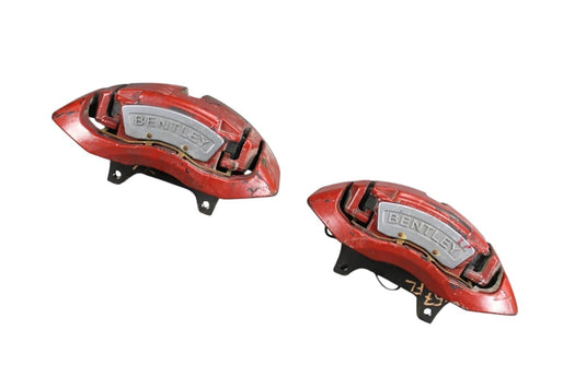 05-11 Bentley Continental Front Left & Right Side Brake Calipers Red OEM
