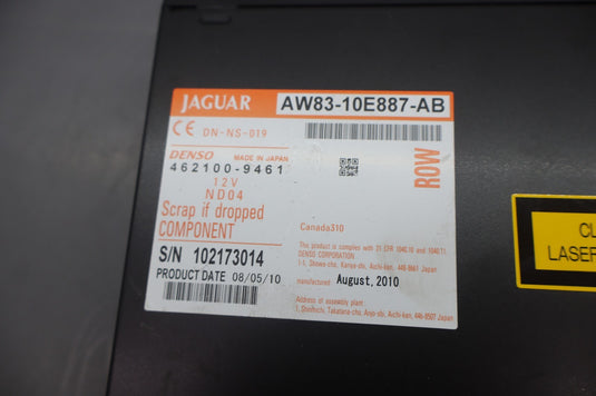 07-15 Jaguar X150 XK XKR XF XFR Car Navigation DVD CD Player GPS AW8310E887 Oem